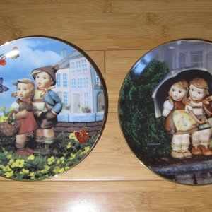 VTG Lot of 2 Danbury Mint M J Hummel "SURPRISE" and "STORMY WEATHER".